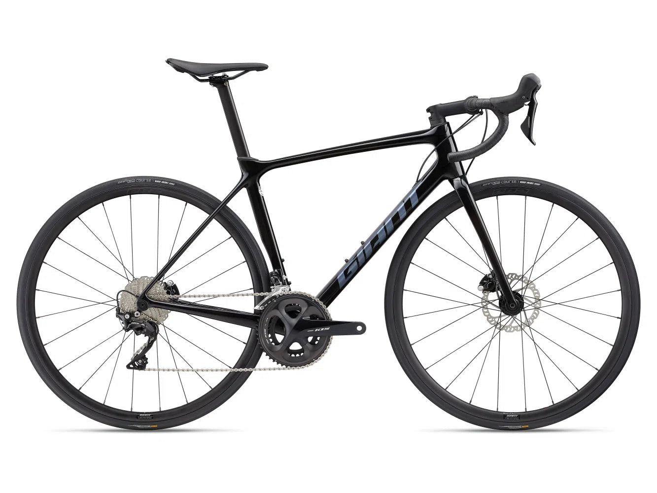 BICICLETA DE RUTA GIANT TCR ADVANCED 2 DISC-KOM NEG/PLATA 2023