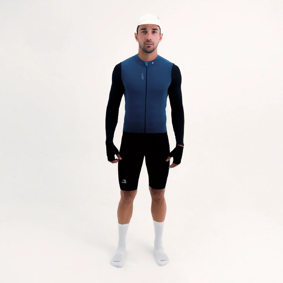JERSEY HOMBRE CICLISMO MANGA LARGA CLIMATE AZUL PARA HOMBRE