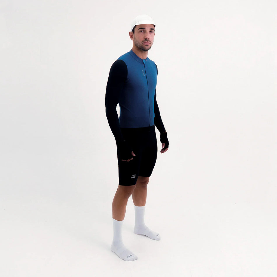 JERSEY HOMBRE CICLISMO MANGA LARGA CLIMATE AZUL PARA HOMBRE