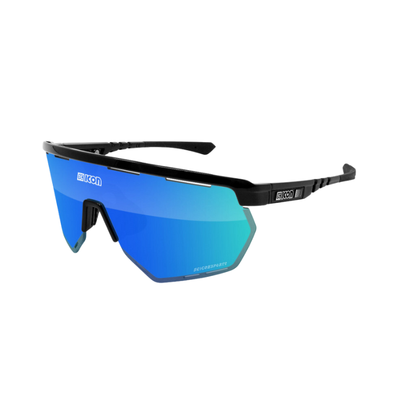 GAFAS SCICON AEROWING BLACK GLOSS MULTIMIRROR BLUE