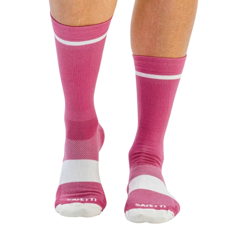 MEDIAS SAFETTI CICLISMO VENTI 8"  CORAL UNISEX