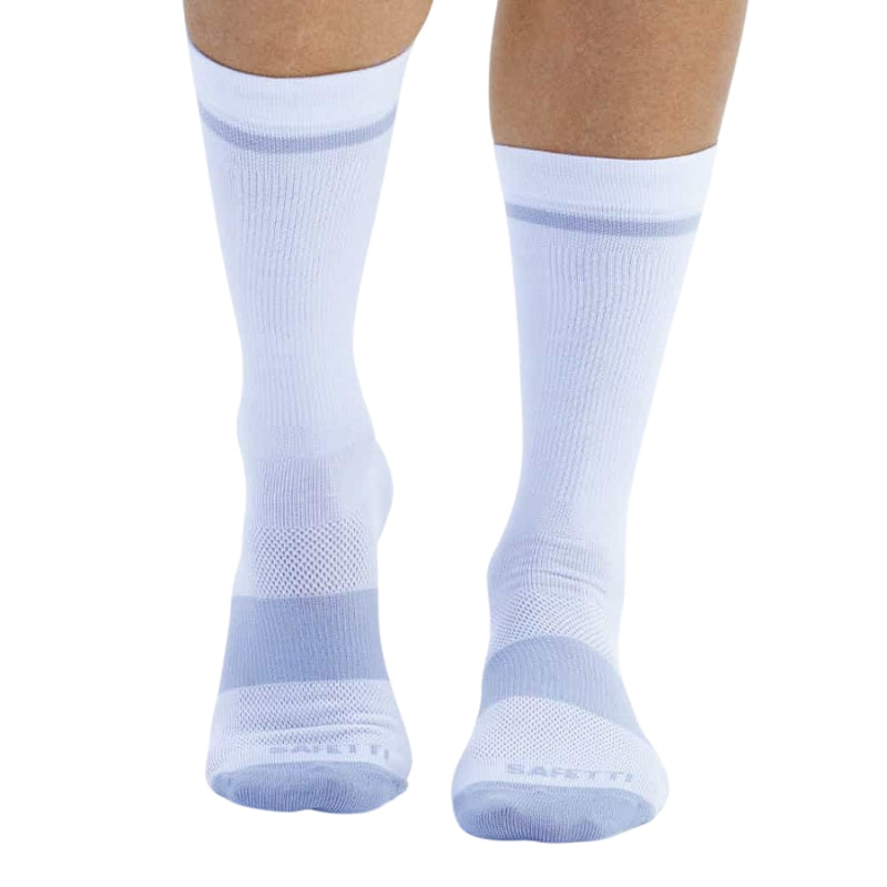 MEDIAS SAFETTI CICLISMO VENTI 8" WHITE