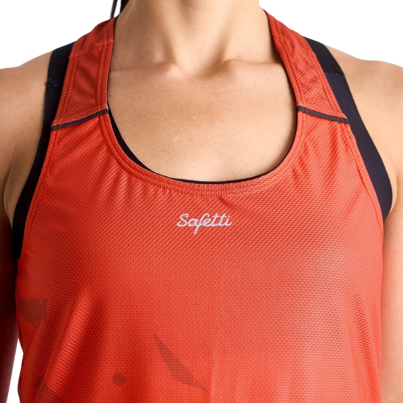 CAMISETA RUNNING MUJER MANGA SISA ENGRAVED CORAL