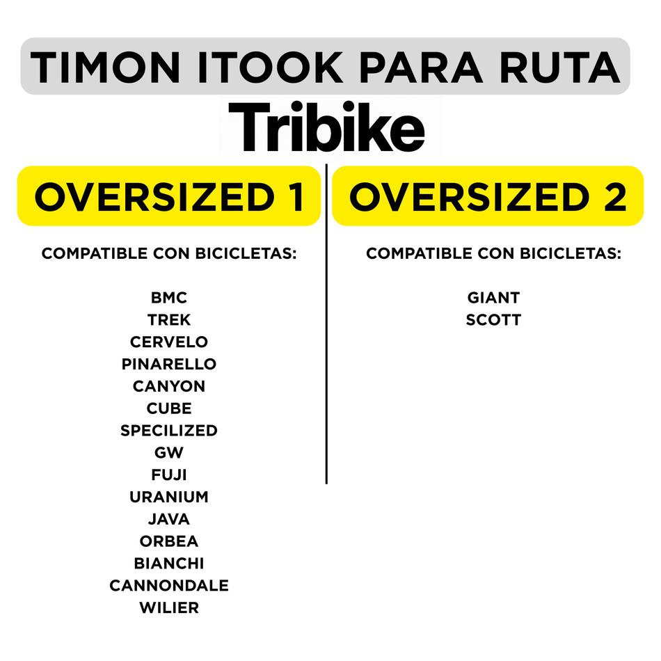 TIMON INTEGRADO ITOOK PARA BICICLETAS DE RUTA