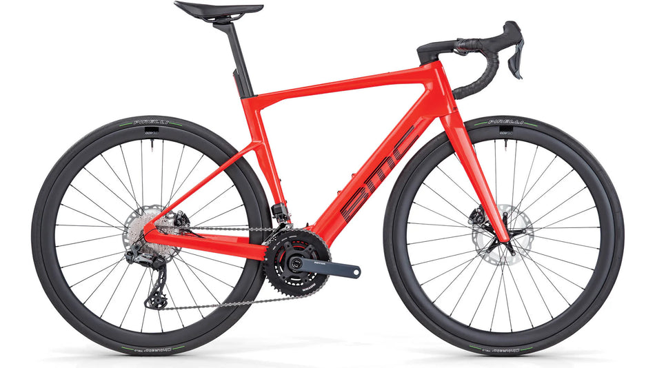 BICICLETA BMC ROADMACHINE  01 AMP TWO (NEON RED-BLACK)