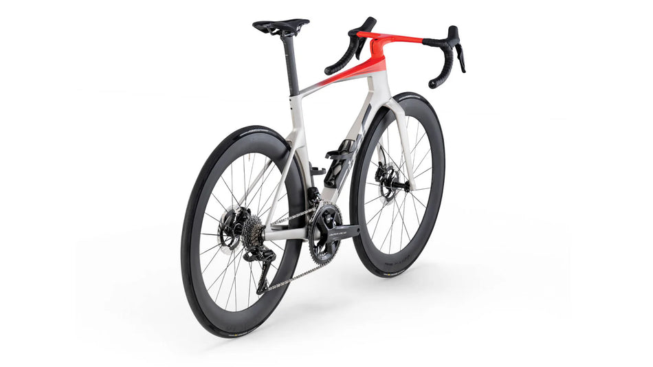 BICICLETA BMC TEAMMACHINE R 01 TWO (ARTIC SILVER-NEON RED)