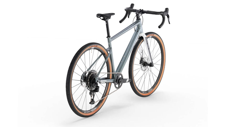 BICICLETA DE GRAVEL BMC URS AL ONE (METALLIC GREY GREENWHITE)