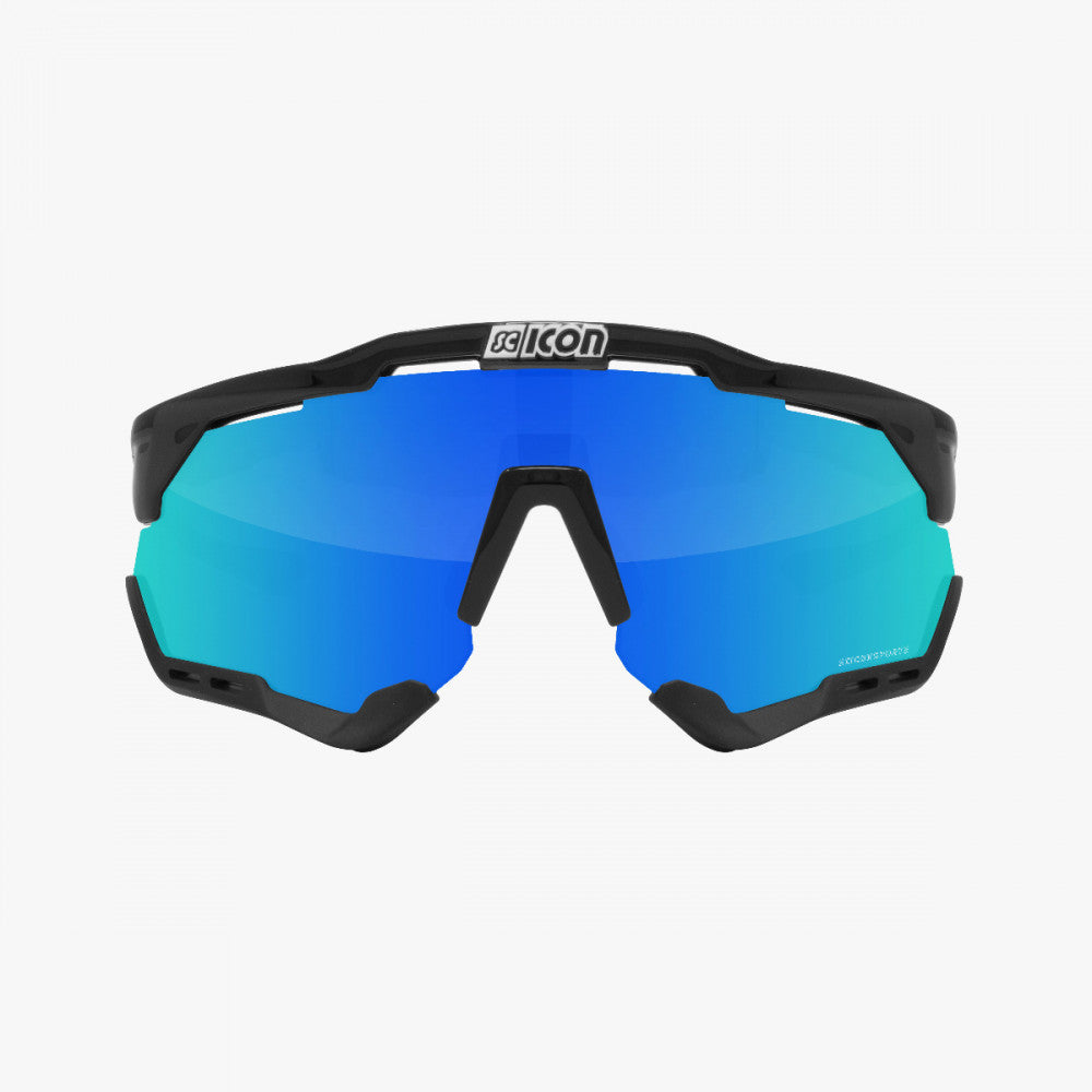 GAFAS SCICON AEROSHADE BLACK FENDER MULTIMIRROR BLUE