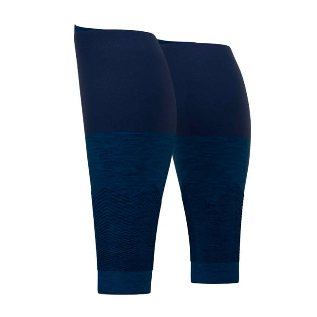 MEDIA PANTORRILLERA COMPRESSPORT R2V2 AZUL MELANGE